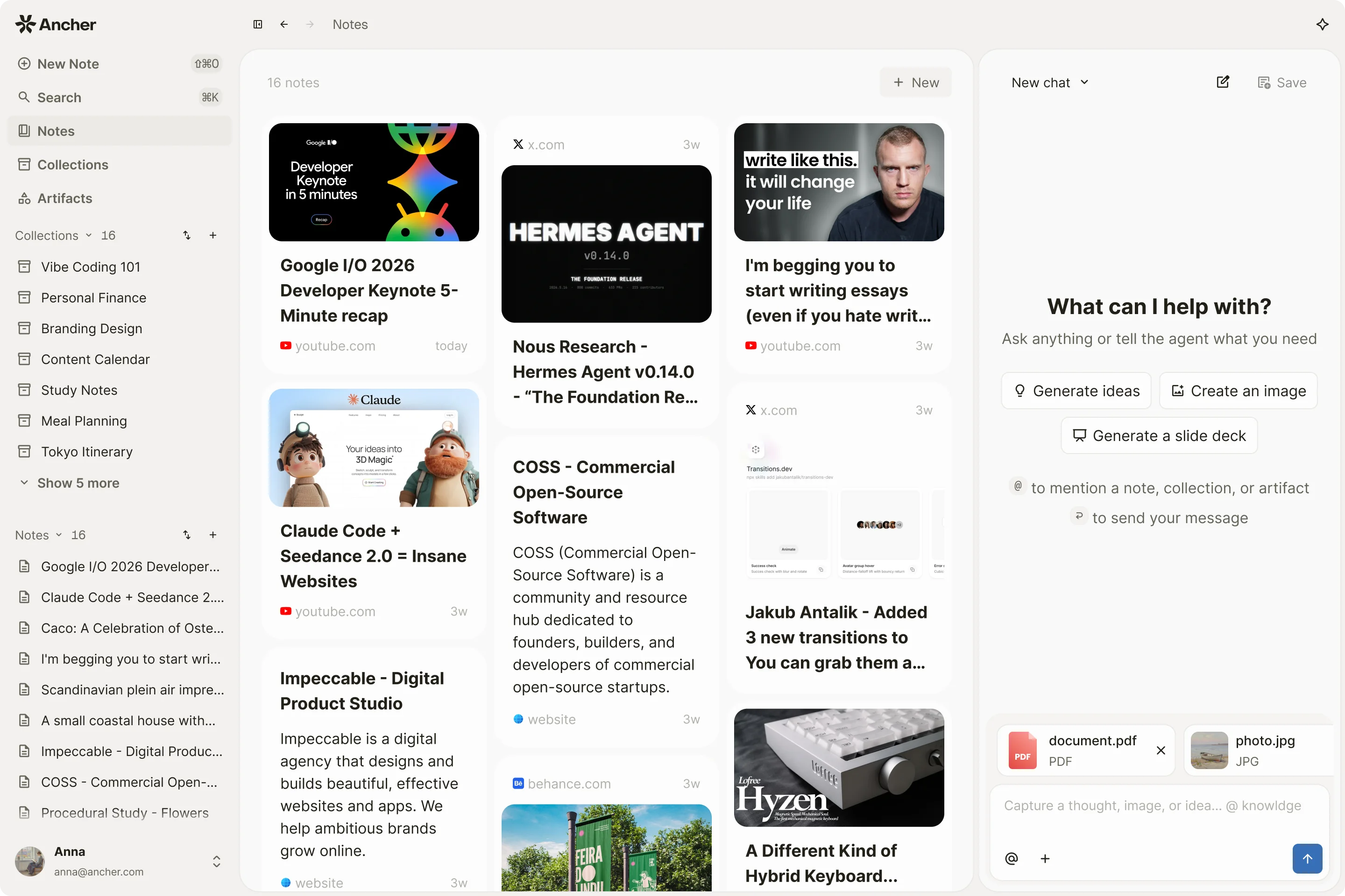 Ancher — knowledge workspace